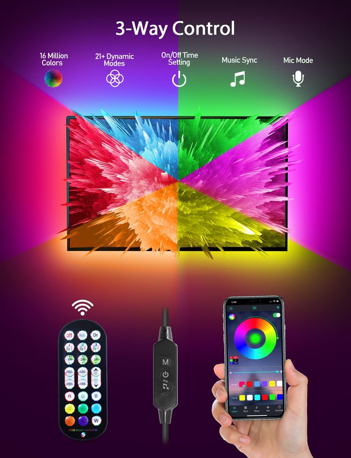Ambient TV Backlight Pro Strip